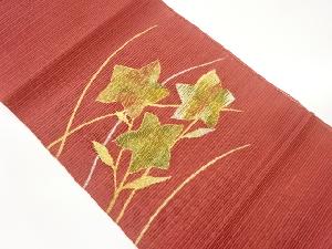 絽綴れすくい織桔梗模様織出し名古屋帯